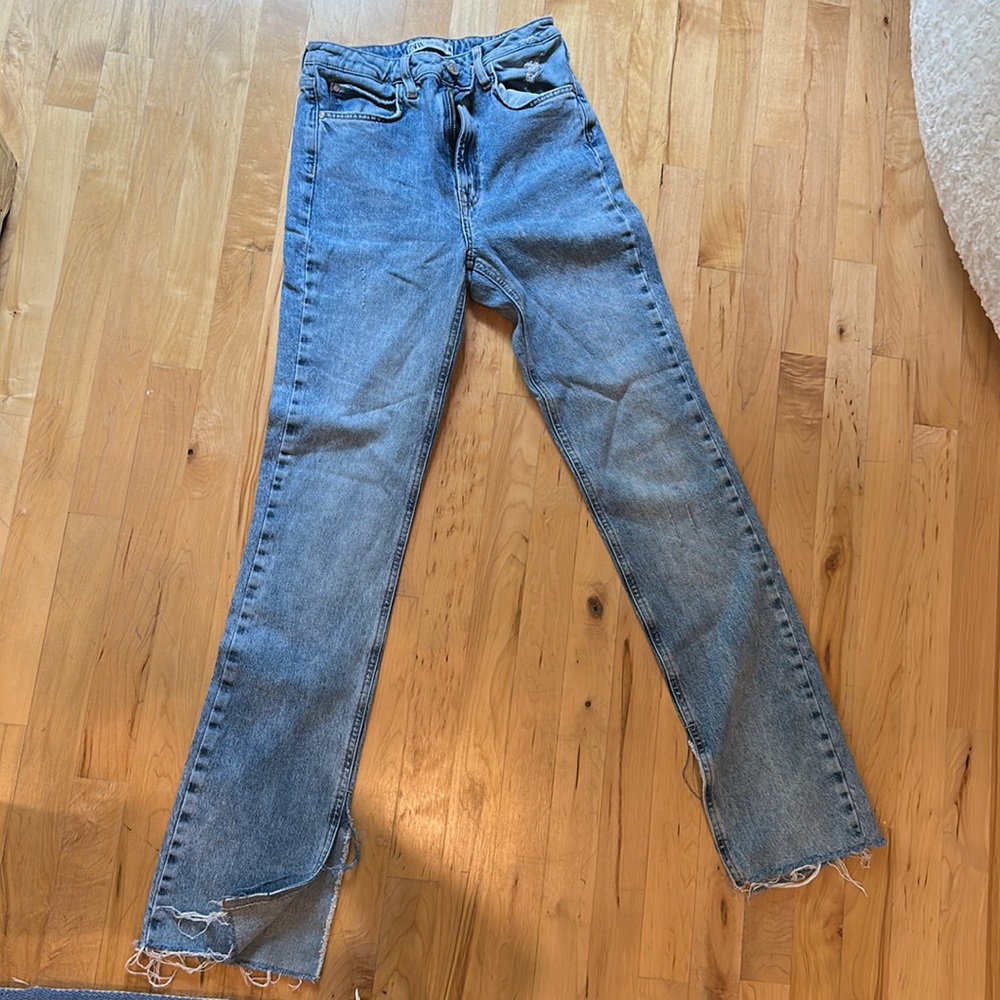 ZARA SPLIT LEG JEANS